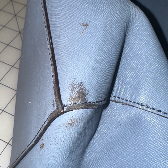 Coach Madison East West Blue Saffiano Leather Tote - Picture 11 of 15